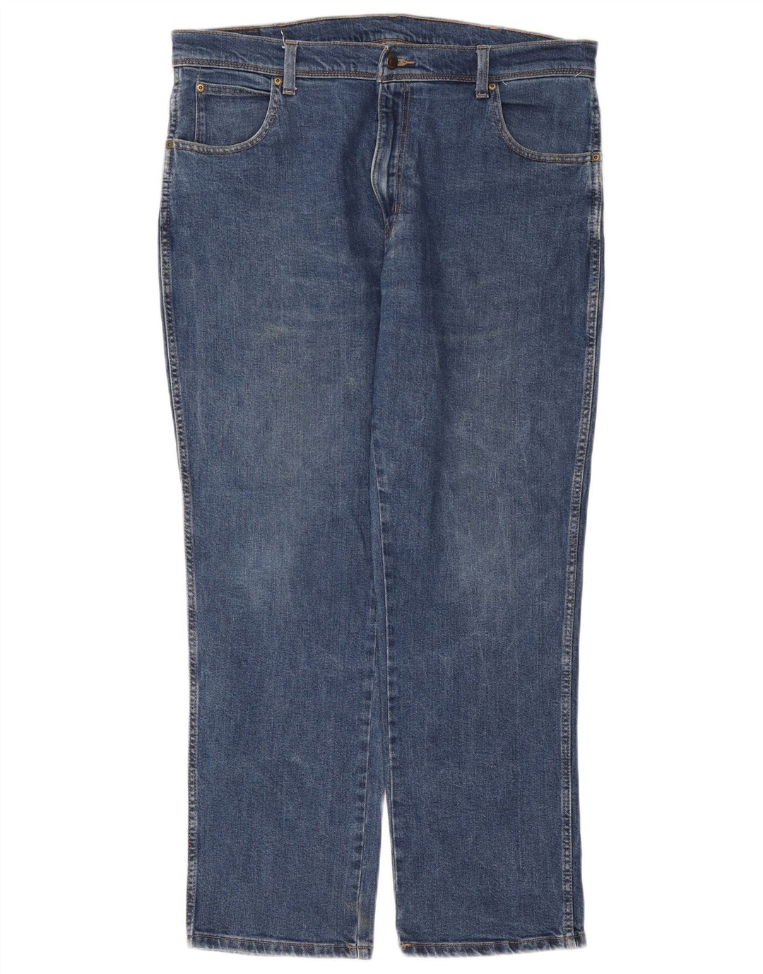 Мужские прямые джинсы WRANGLER стандартного кроя W38 L30, синие, хлопок