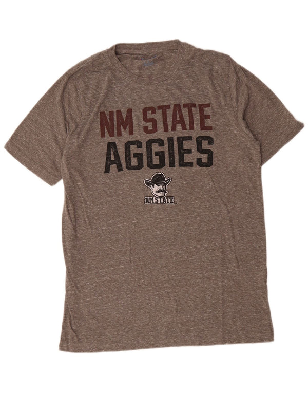 Мужская футболка с рисунком Champion NM State Aggies, большая серая в крапинку