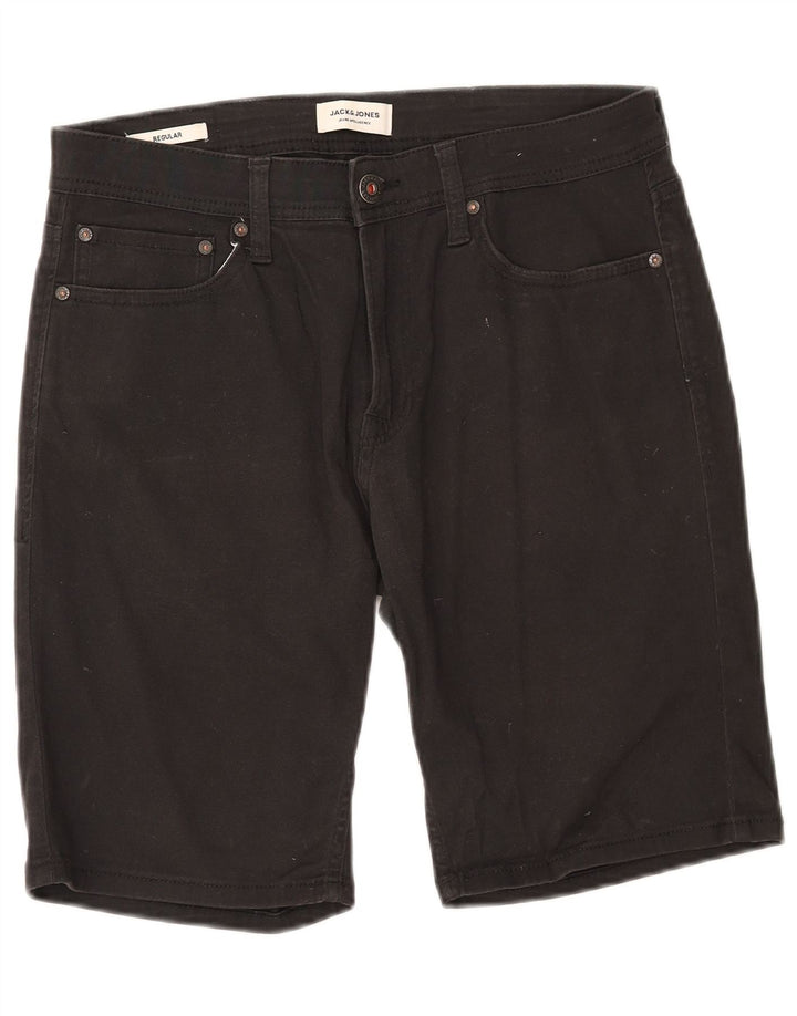 Мужские повседневные шорты Jack & Jones Regular W32, черные, хлопковые