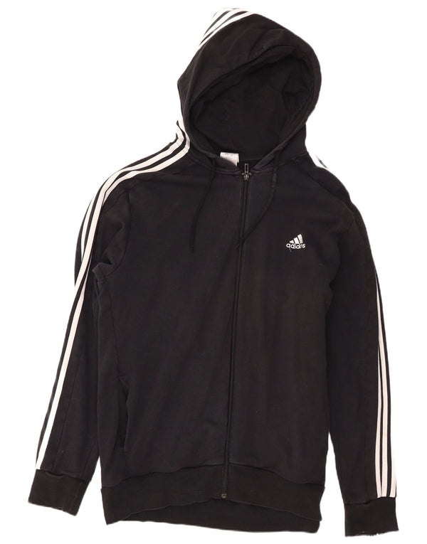 Мужской свитер с капюшоном на молнии Adidas XL, черный хлопок