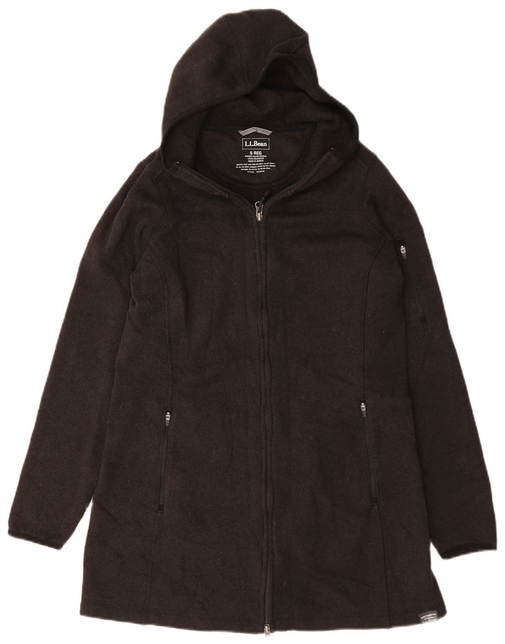 Женское пальто с капюшоном L.L.Bean UK 10, маленький серый полиэстер