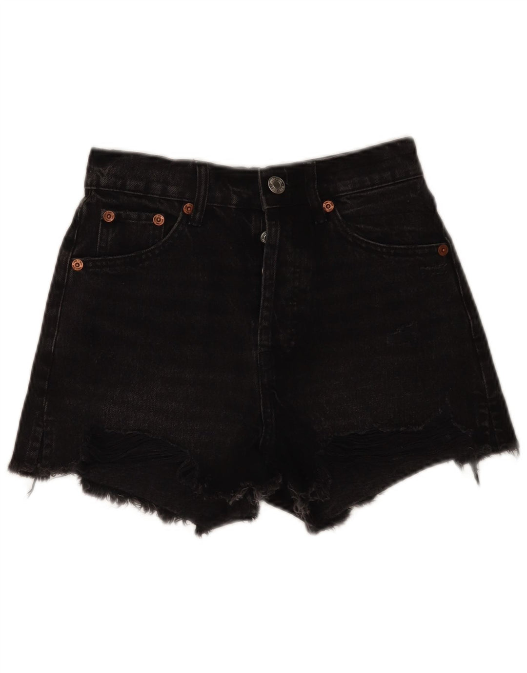 Женские джинсовые шорты Zara EU 34 2XS W24 черные