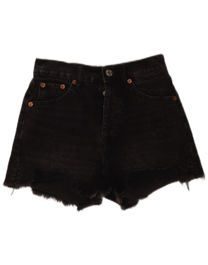 Женские джинсовые шорты Zara EU 34 2XS W24 черные