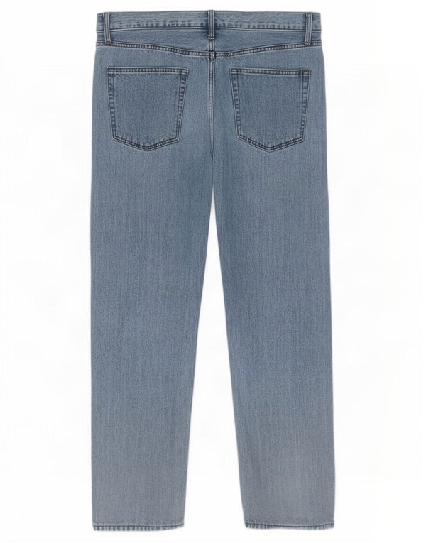 Мужские прямые джинсы Marks & Spencer, размер 36, W36, L31, синие, хлопок