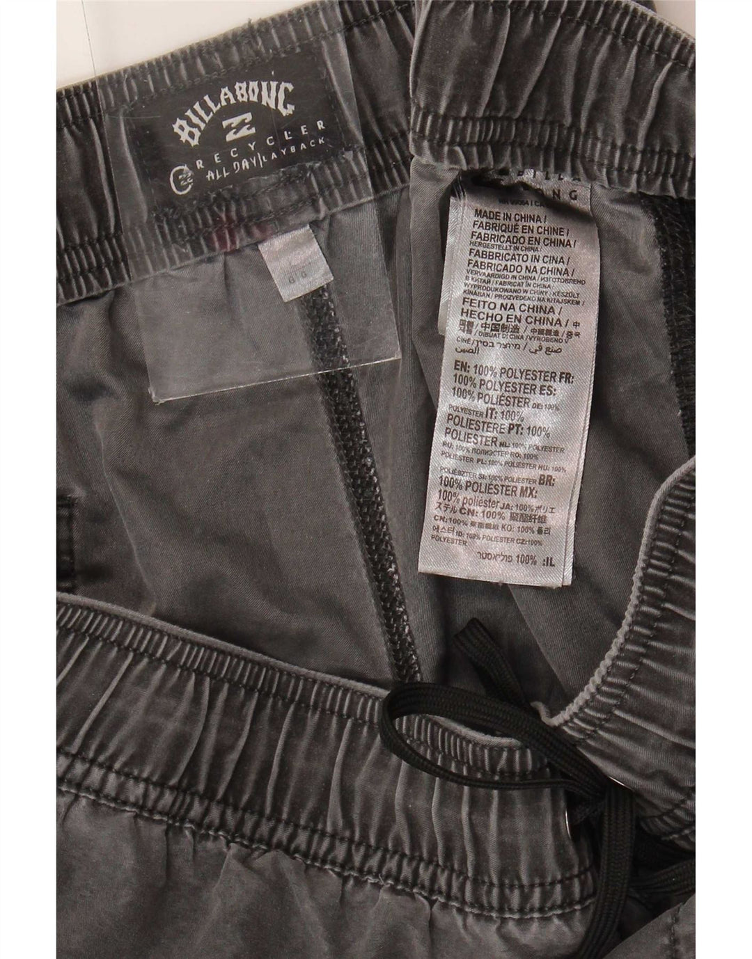 Мужские шорты Billabong, большие W34, серые, полиэстер