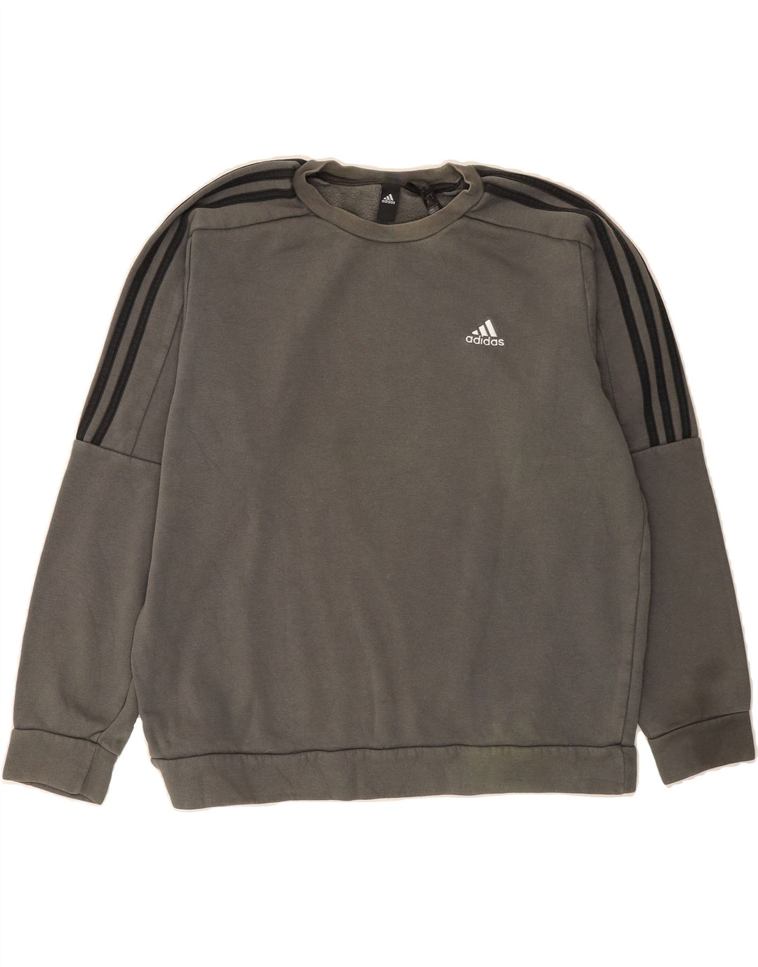 ADIDAS Mens Sweatshirt Jumper Medium Grey Cotton Vintage Adidas and Second-Hand Adidas from Messina Hembry 
