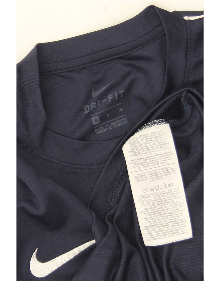Мужская футболка Nike Dri Fit, маленький темно-синий полиэстер