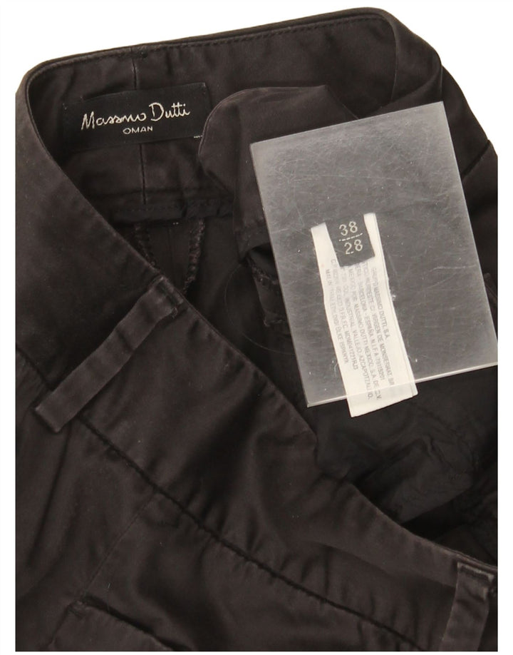 Женские прямые повседневные брюки Massimo Dutti EU 38 Small W28 L32, черные