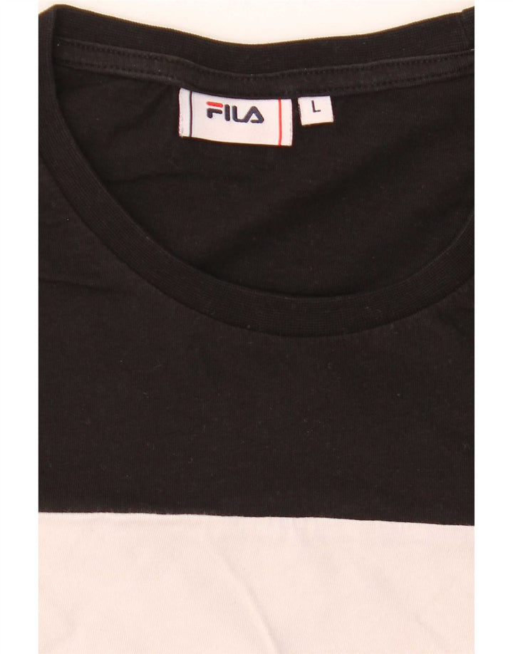 Fila Мужская футболка с рисунком, большой разноцветный цветной блок