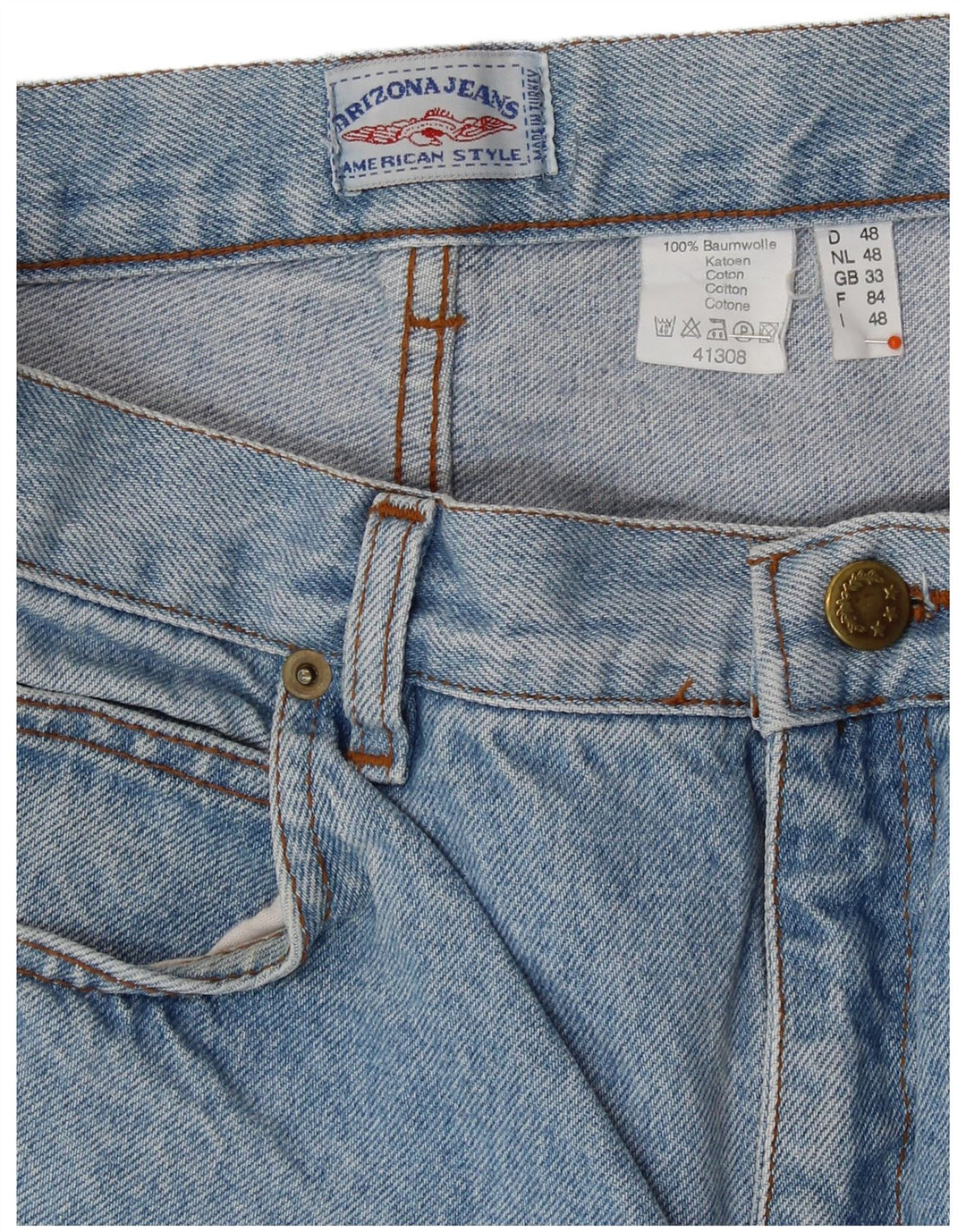 Женские джинсовые шорты с высокой талией ARIZONA W33, большие синие, хлопок