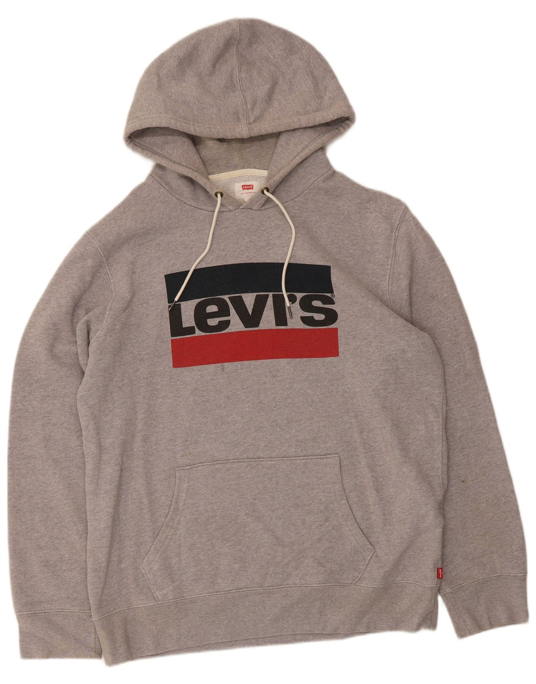 Мужской джемпер с капюшоном Levi's, большой серый, хлопковый