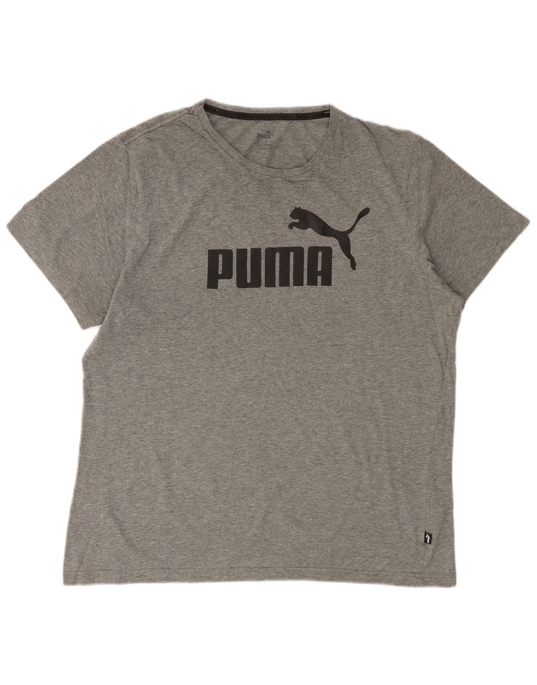 PUMA Mens Graphic T-Shirt Top XL Grey Cotton