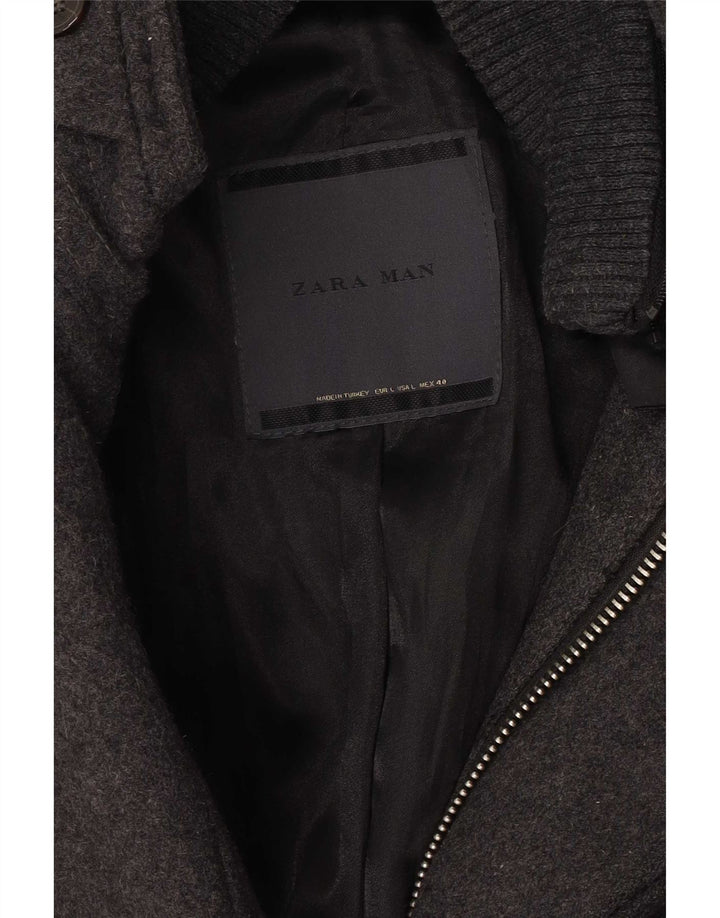 Мужское пальто Zara UK 40, большое серое