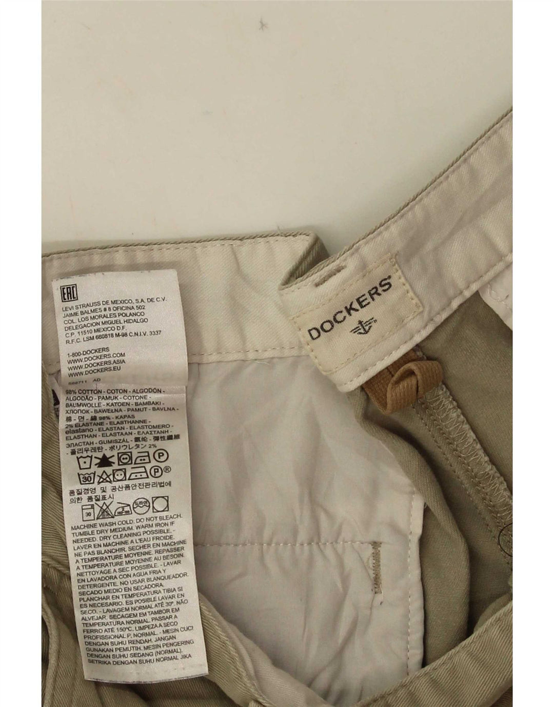 Мужские шорты-карго Dockers W34, большие, цвета хаки, хлопок