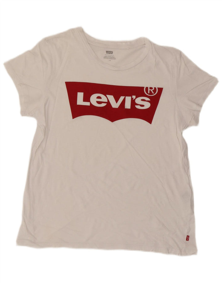 Женская футболка с рисунком LEVI'S Top UK 16, большая белая