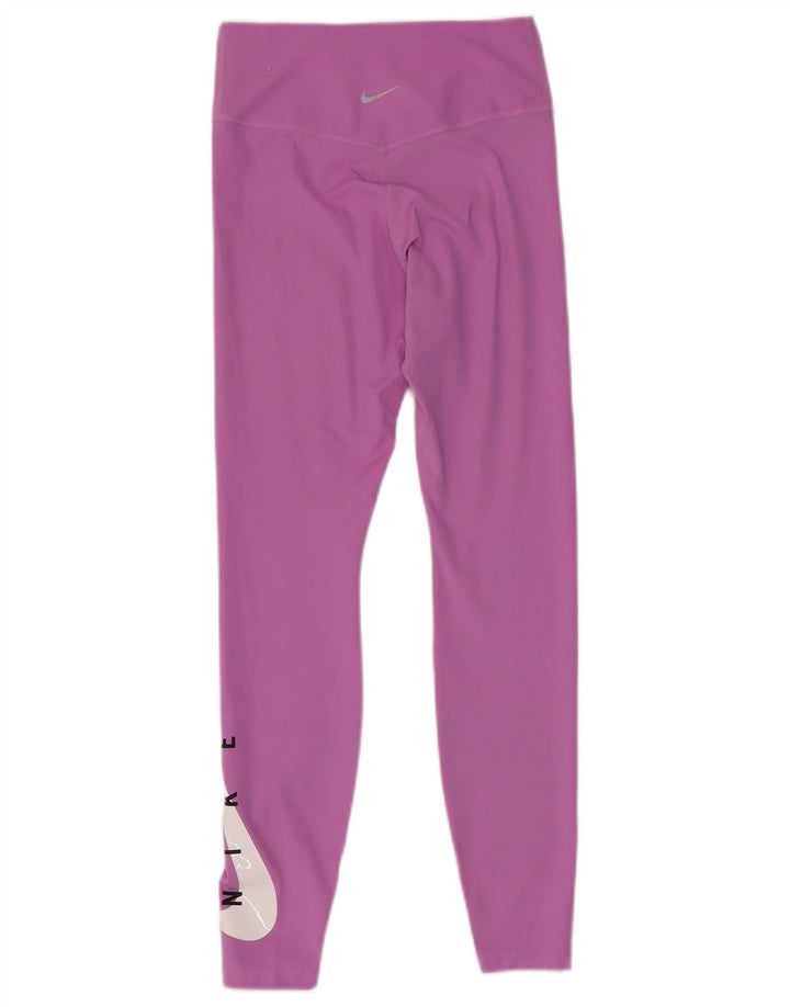 Женские леггинсы с рисунком Nike Dri Fit UK 8, маленькие розовые