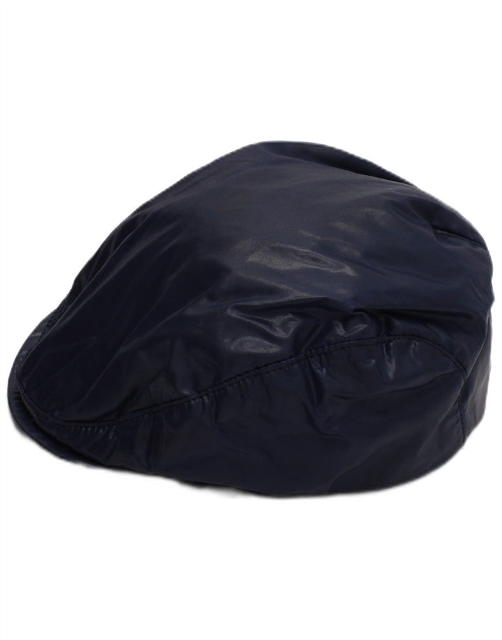 VINTAGE Mens Flat Cap Large Navy Blue