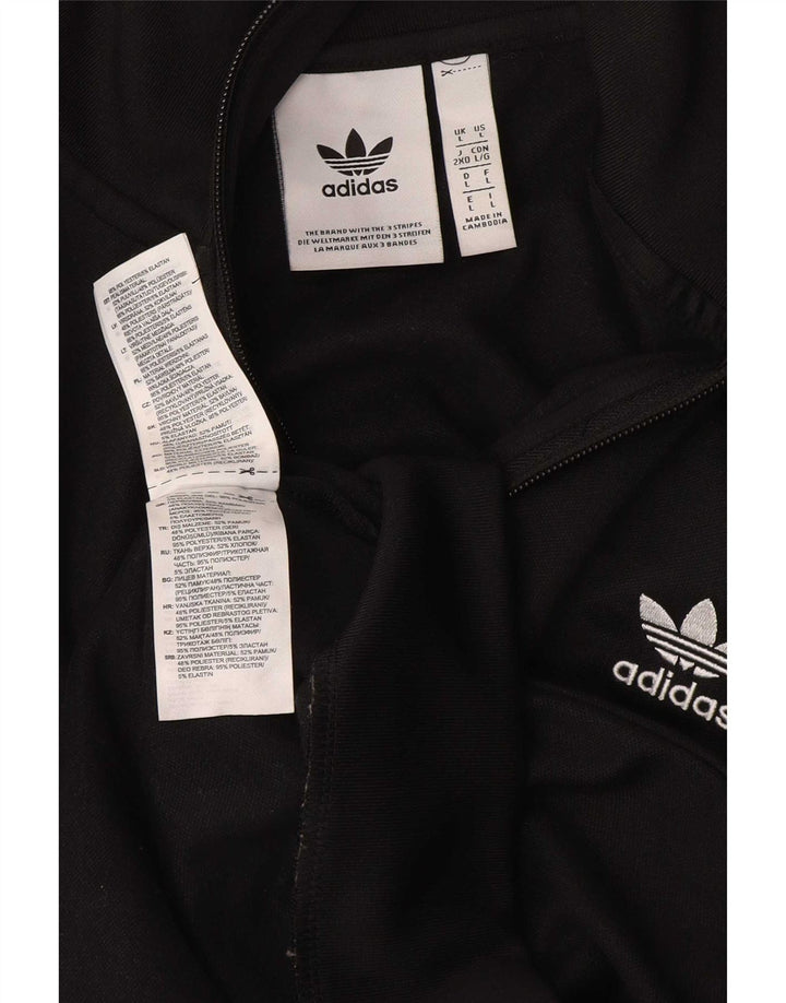 Женский спортивный костюм Adidas Top Jacket UK 16, большой черный полиэстер