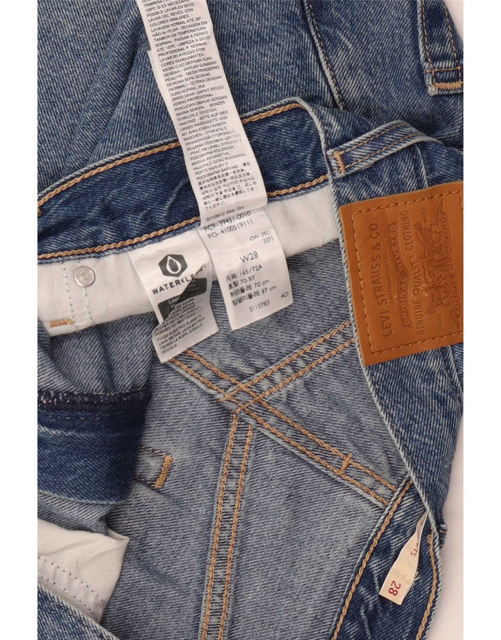 Женские джинсовые шорты Levi's W28, хлопковые, среднего синего цвета