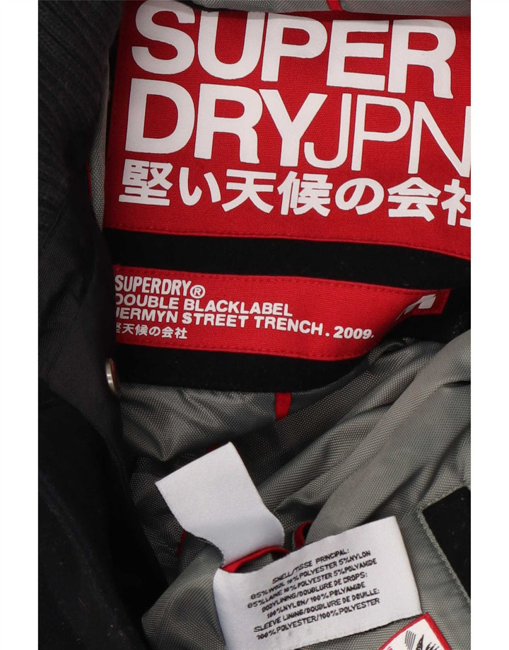 Женское пальто Superdry в стиле милитари UK 12, средний темно-синий, шерсть