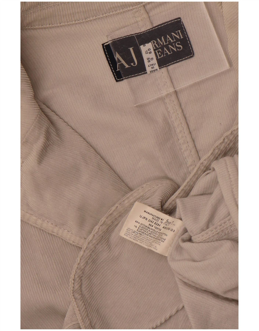 Armani Jeans Женский вельветовый пиджак с 3 пуговицами UK 12 Средний серый