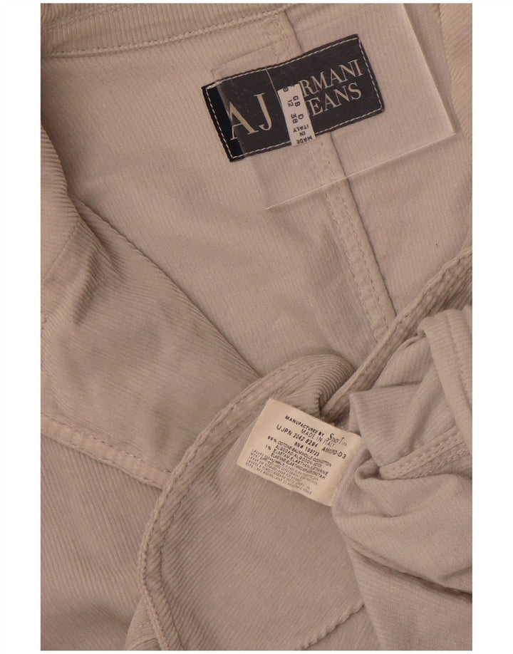Armani Jeans Женский вельветовый пиджак с 3 пуговицами UK 12 Средний серый