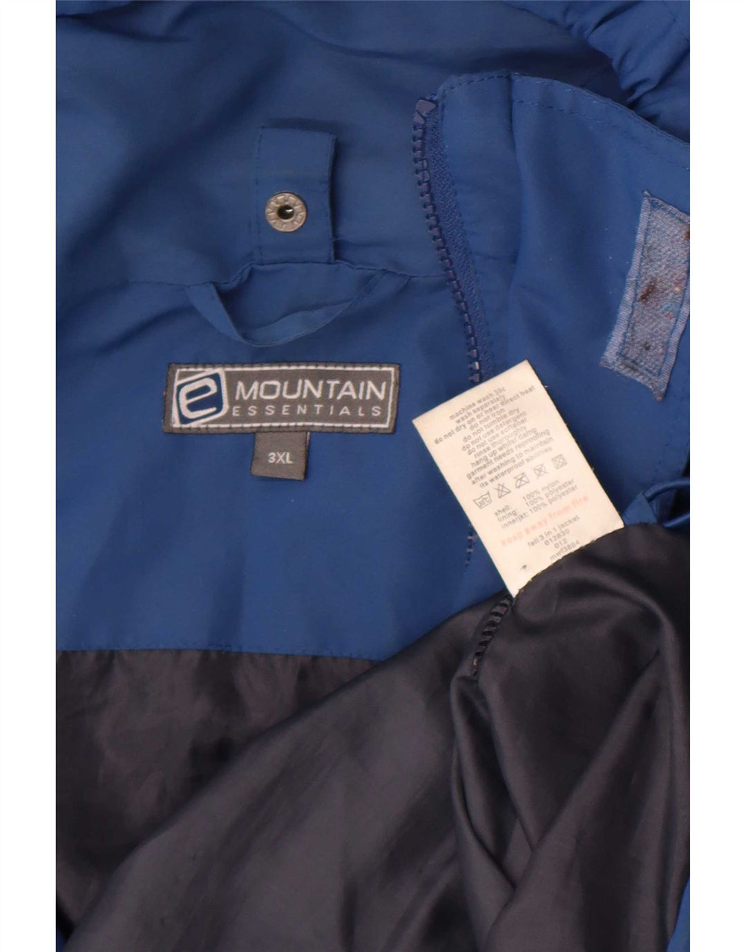Мужская дождевик с капюшоном Mountain Essentials UK 46 3XL Синий Нейлон