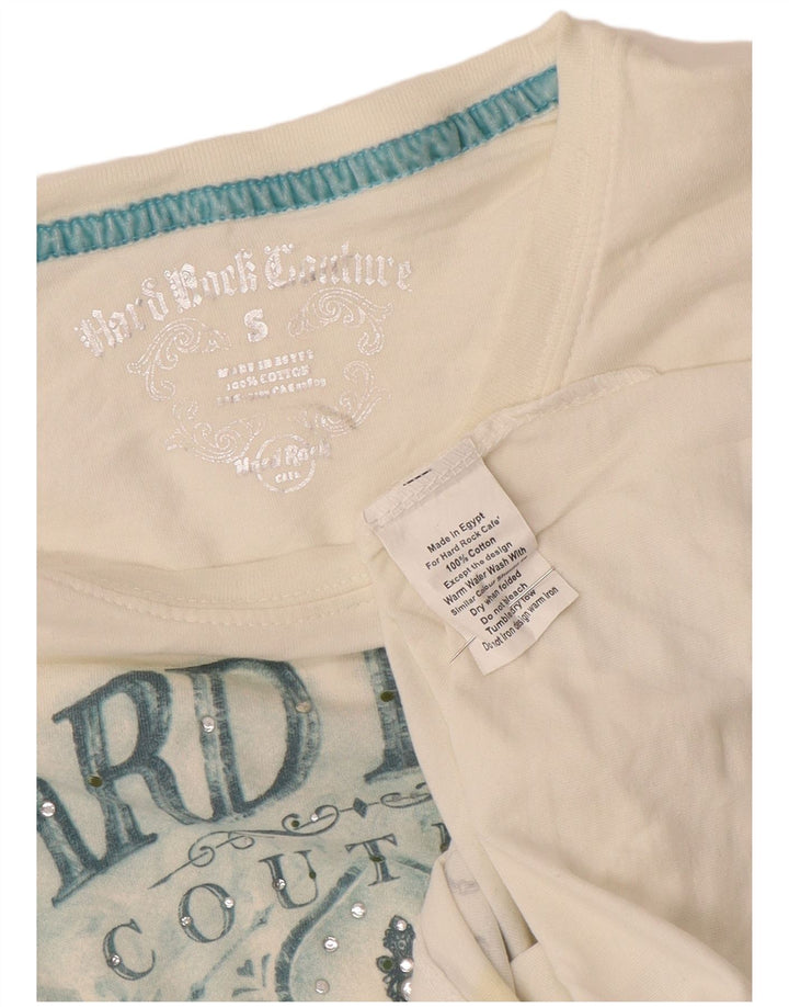 Женская футболка с рисунком Hard Rock Cafe Mallorca Top UK 10, маленькая белая