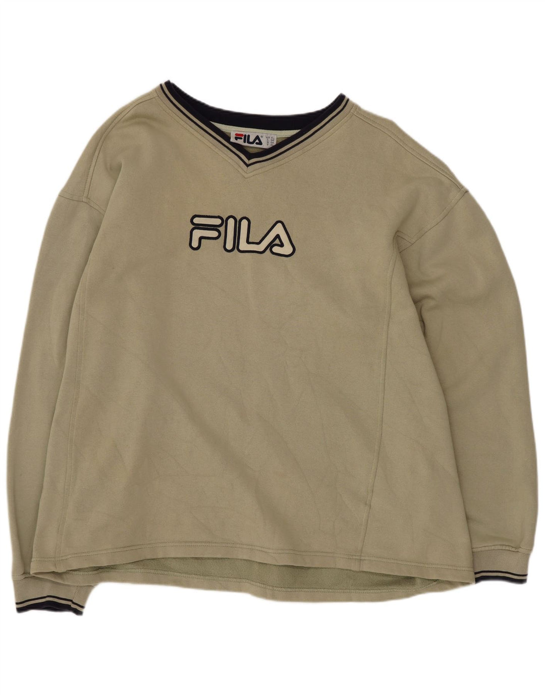 Мужской свитшот Fila стандартного кроя с графикой, XL, хлопок цвета хаки