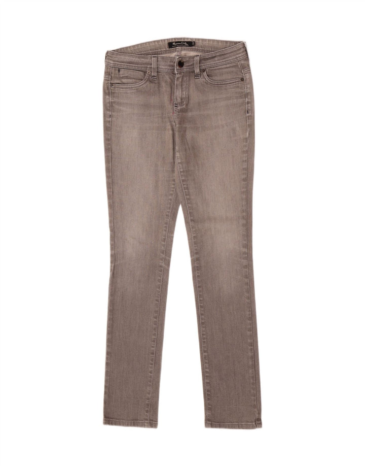 Женские джинсы скинни Massimo Dutti W28 L33 Серые, хлопок