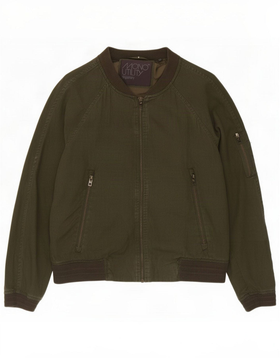 Мужская куртка-бомбер Superdry UK 36, маленький лиоцелл цвета хаки