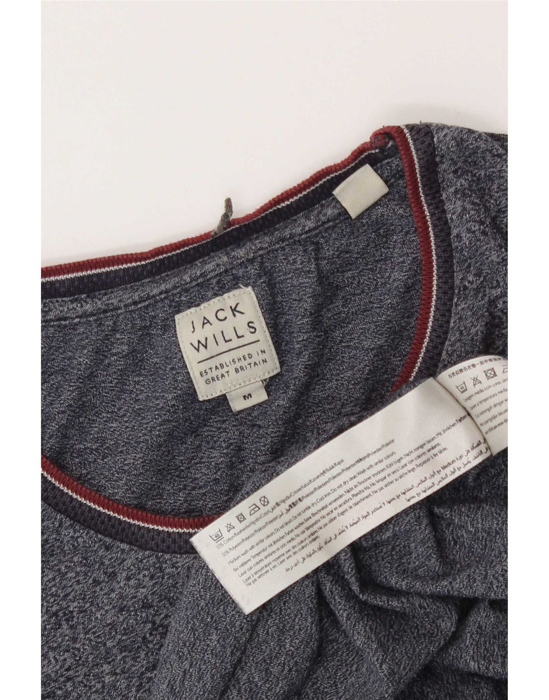 Мужская футболка Jack Wills Top Medium Темно-синяя в крапинку из хлопка