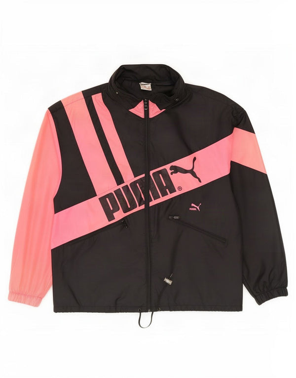 Мужская дождевик с капюшоном Puma UK 40, большая черная цветная блокировка