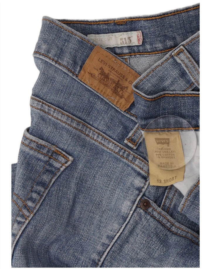 Женские джинсы Levi's 515 Bootcut, размер США 12, большие W32 L30, синий хлопок
