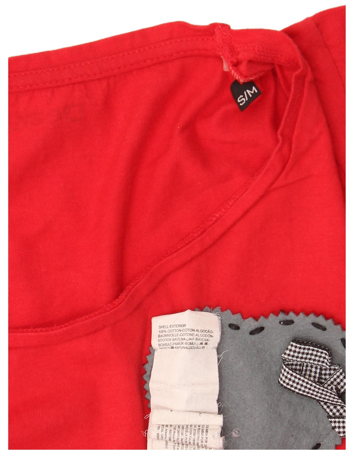 Женская футболка с рисунком DESIGUAL Top UK 10, маленький красный хлопок