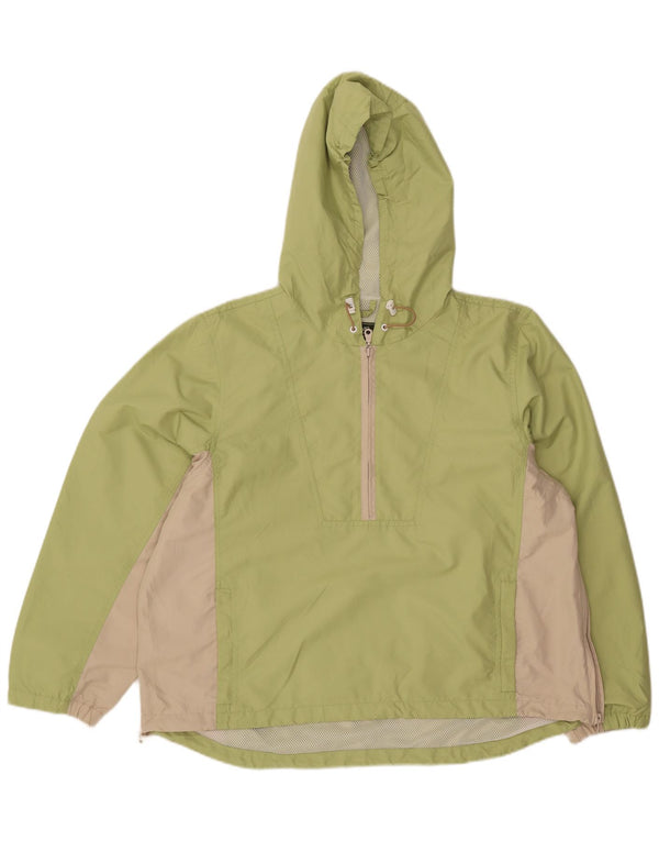 Женский анорак с капюшоном Eddie Bauer UK 18 XL, зеленый с цветными блоками