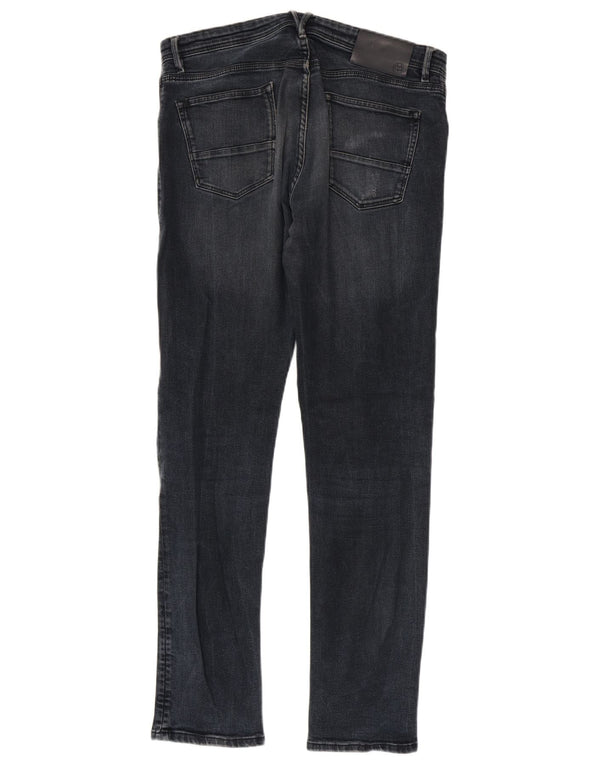 Мужские узкие джинсы Massimo Dutti EU 42, большие W32 L32, темно-синие, хлопок