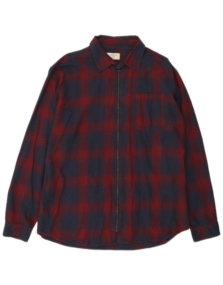 Мужская фланелевая рубашка Jack & Jones 2XL, хлопковая красная клетка