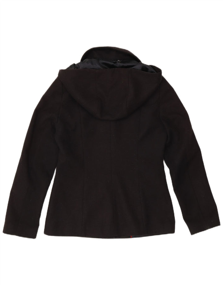 LAURA ASHLEY Женский пиджак с капюшоном на 5 пуговицах UK 10, маленький темно-синий