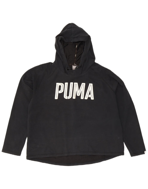 Женский джемпер с капюшоном Puma UK 16, большой черный, хлопок