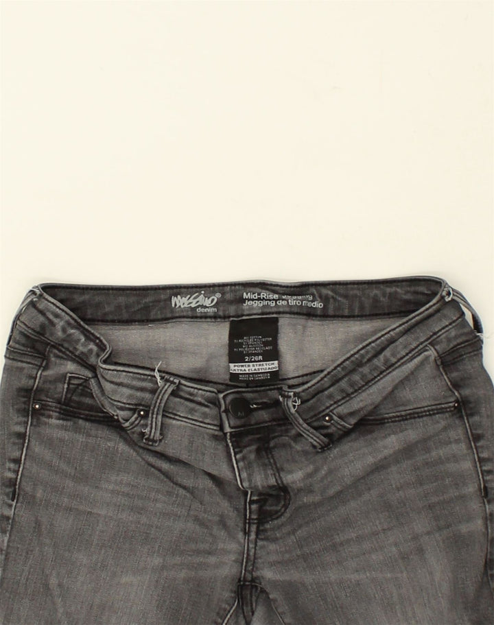 MOSSIMO Womens Distressed Jegging Slim Jeans US 2 XS  W26  L27 Grey Cotton | Vintage Mossimo | Thrift | Second-Hand Mossimo | Used Clothing | Messina Hembry 