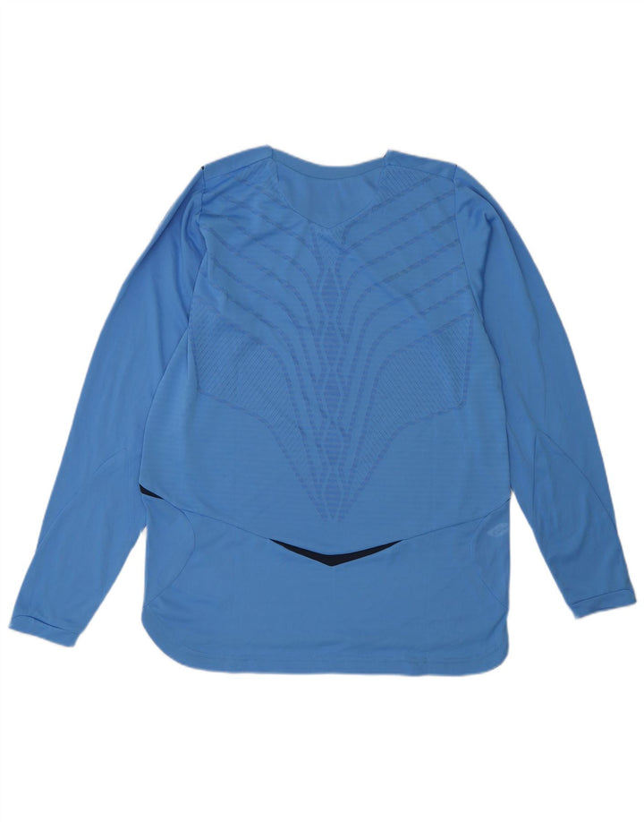 Мужской топ Umbro с длинным рукавом, маленький синий, полиэстер с цветными блоками
