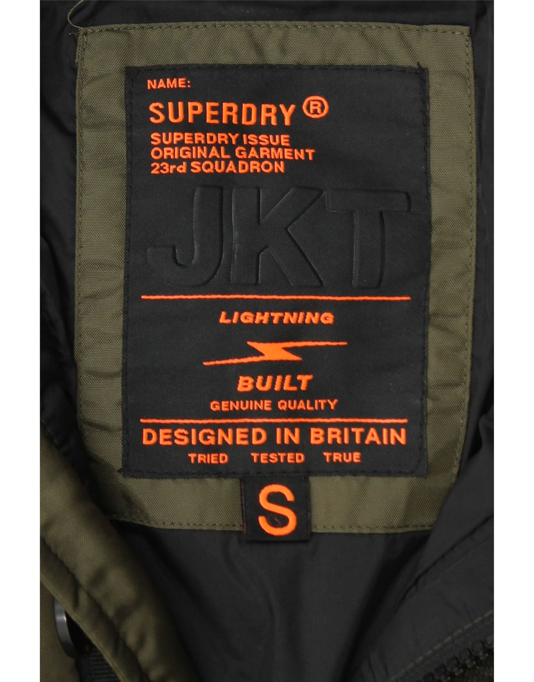 SUPERDRY Мужская утепленная куртка с капюшоном UK 36, маленький нейлон цвета хаки