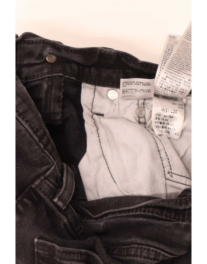 Мужские прямые джинсы Levi's 514 W31 L30, черный хлопок