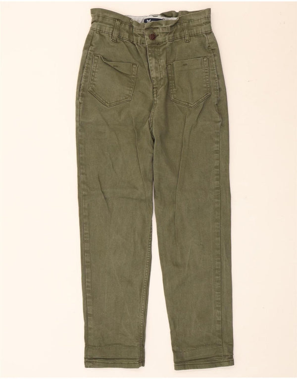 Crew Clothing Женские укороченные брюки с высокой талией UK 8 Small W26 L25 Хаки
