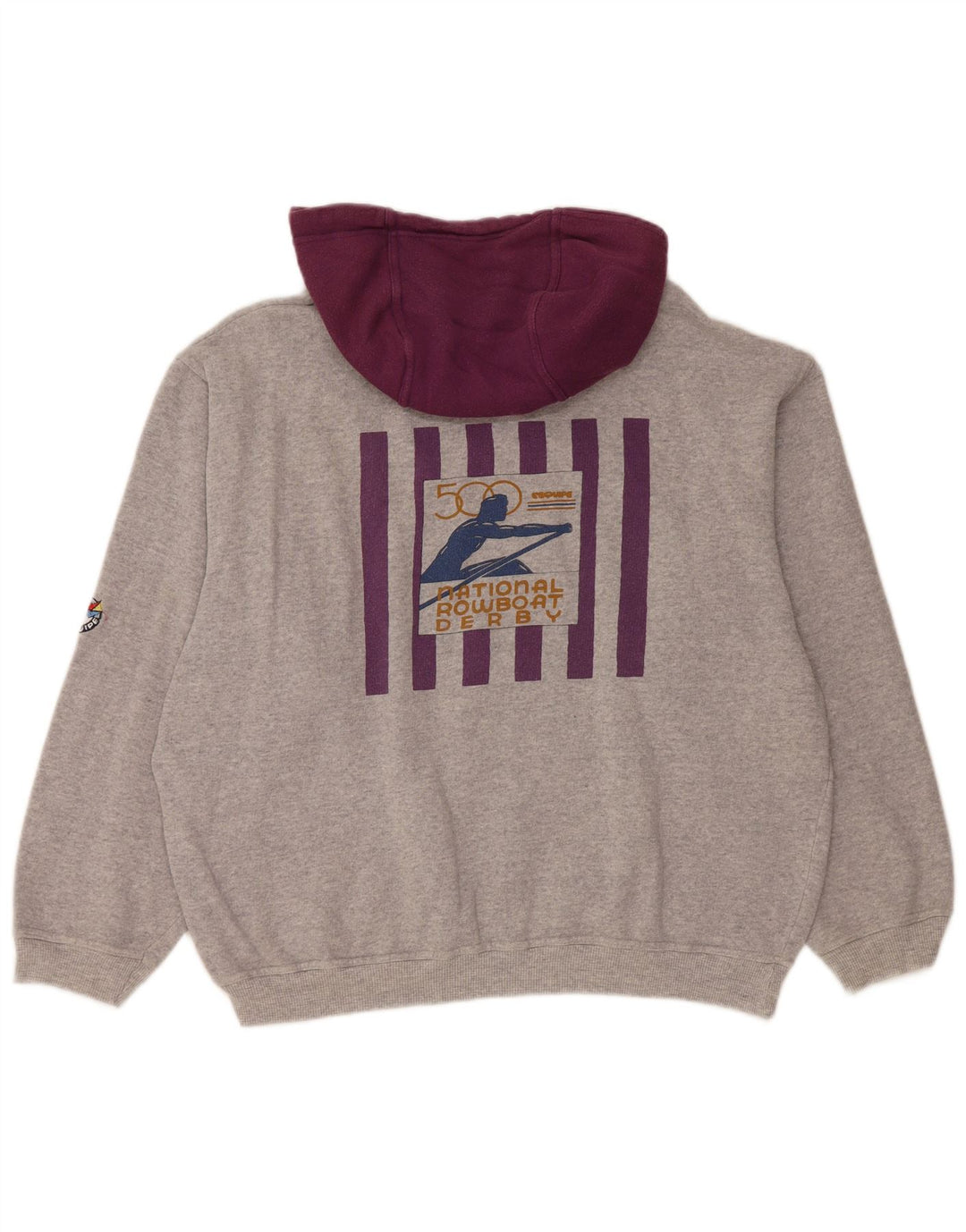 L'Equipe Женский джемпер свободного кроя с капюшоном UK 20 2XL Серый хлопок