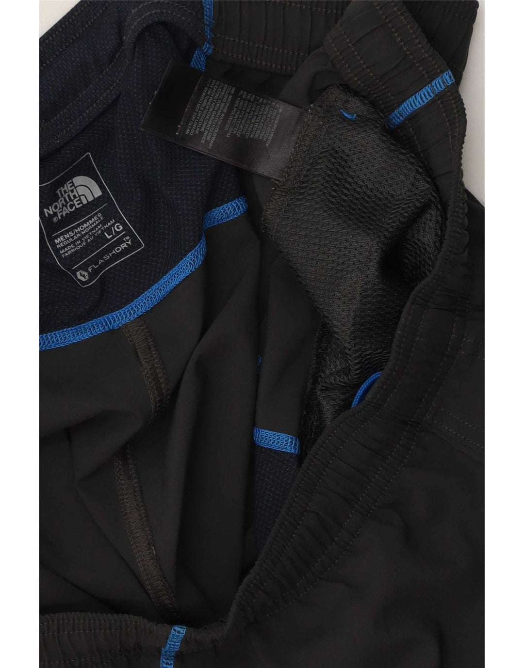 Мужские спортивные шорты с графическим рисунком The North Face, полиэстер, большие черные полоски
