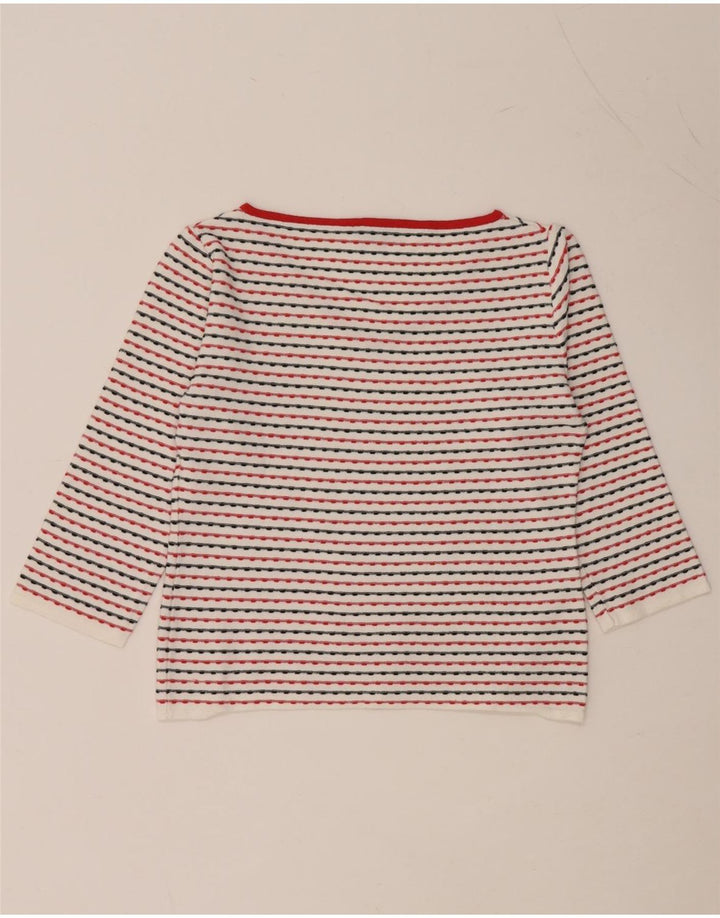 Женский укороченный топ MAX & CO. с рукавом 3/4, Великобритания 14, большая вискоза в белую полоску