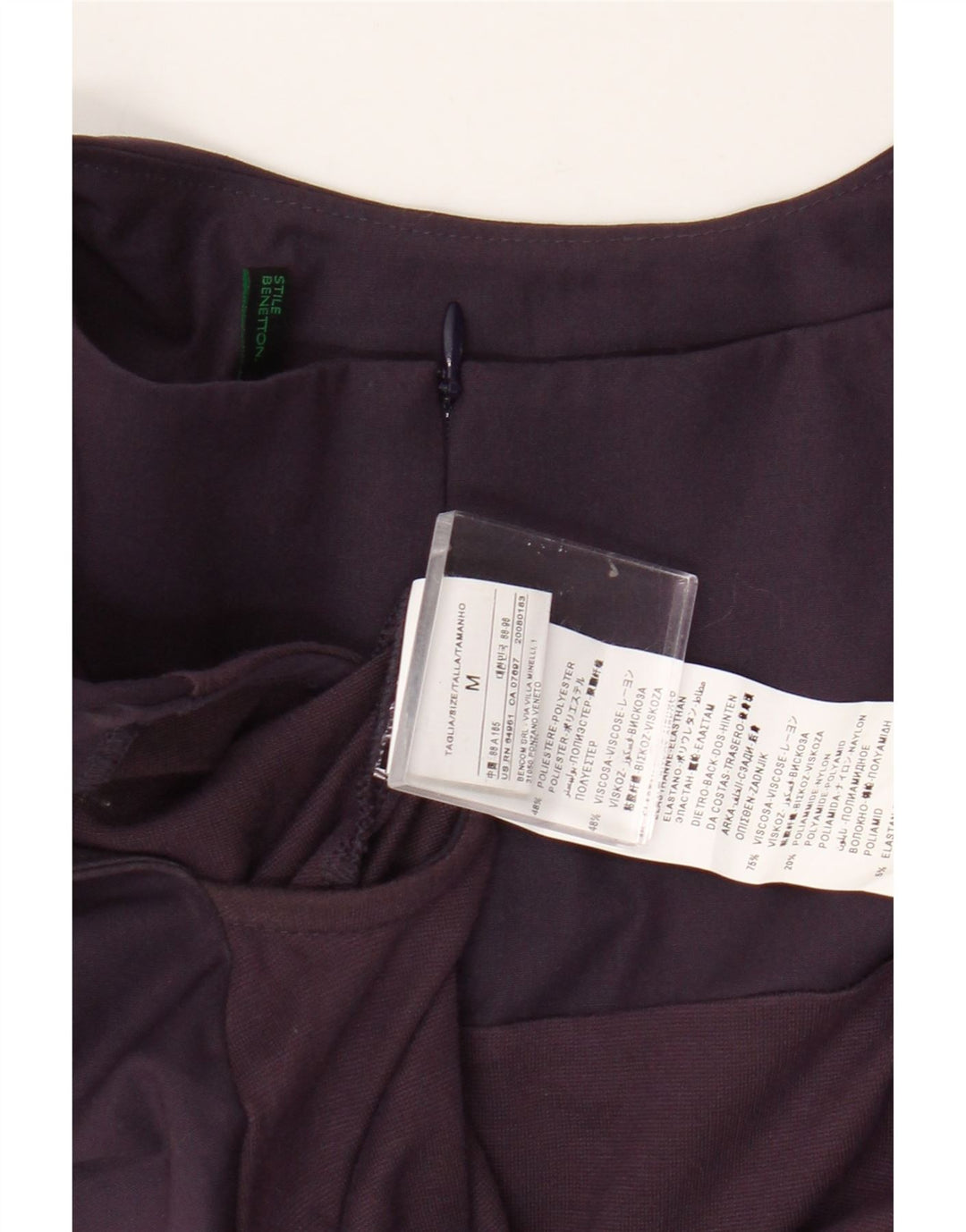 Женское платье-футляр Benetton UK 12, средний фиолетовый, полиэстер с цветными блоками