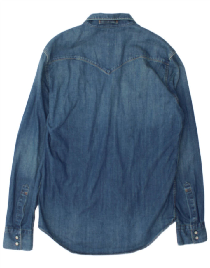 Мужская джинсовая рубашка Levi's среднего синего цвета